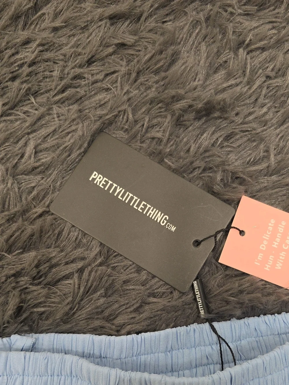 PrettyLittleThing-  Pale Blue Chiffon High Waist Shorts. Size 0. NWT